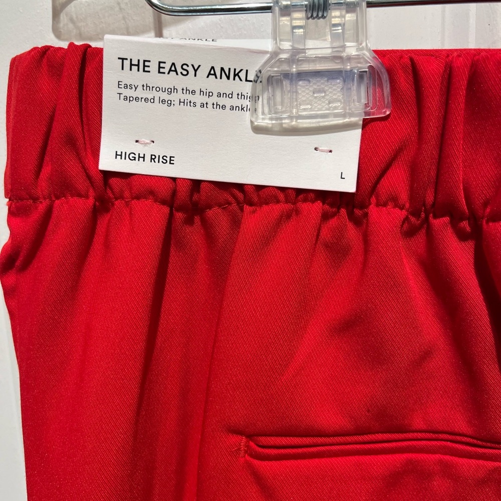 NWT Ann Taylor the Easy Ankle High RiseTapered Pants in Bright Red size L. - Picture 13 of 16